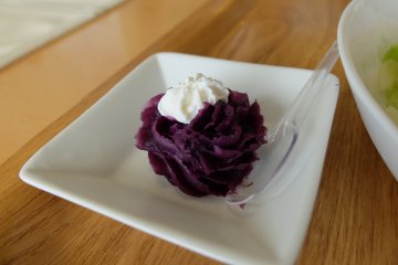 Purple sweet potato dessert