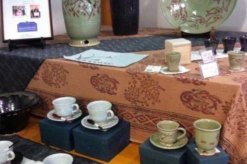 Prize winning ceramics in the souvenir shop