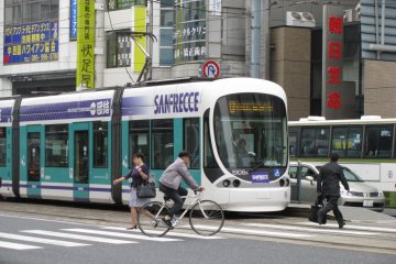 A tram in Hiroshima