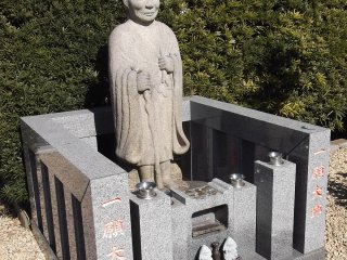 A small statue of a Buddhist monk