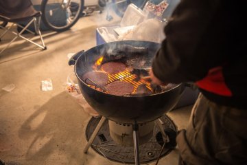 Barbecue at Backpackers Miyajima