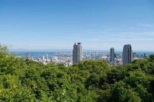 Kobe from above, as seen at the viewpoint by Nunobiki Falls.