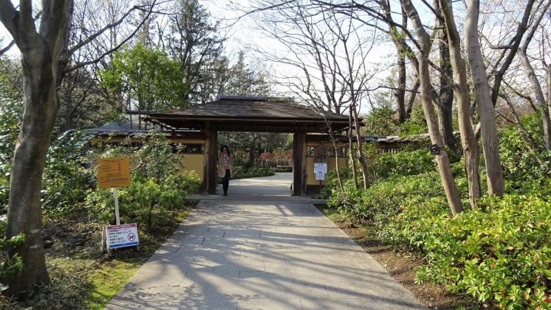 ประตูทางเข้าสวนญี่ปุ่นแห่งสวน Showa Memorial Park