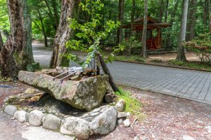 Hosshinmon-oji, the subsidiary shrine which marks the entrance to the precincts of Kumano Hongu Taisha.