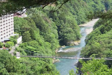 Kinugawa Tateiwa Suspension Bridge from look out