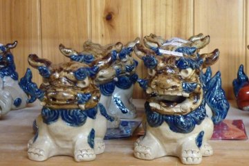 A pair of shisa, Okinawan lion dogs