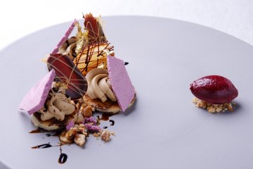 Opera Cake with Cassis Sorbet