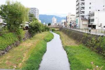 The Metoba River overflowed in 1959 due to a typhoon but it now flows gently
