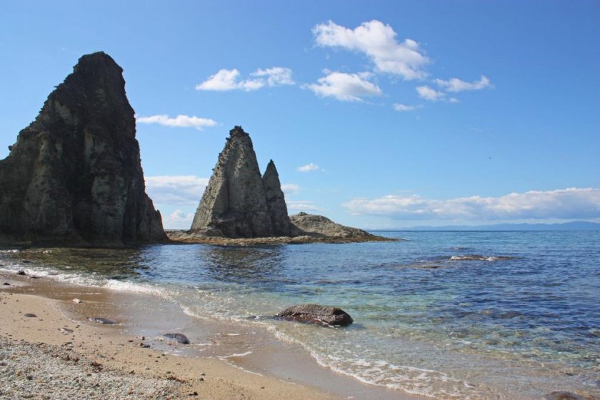 The Hotoke-ga-ura are natural rock formations said to resemble statues of Buddha.
