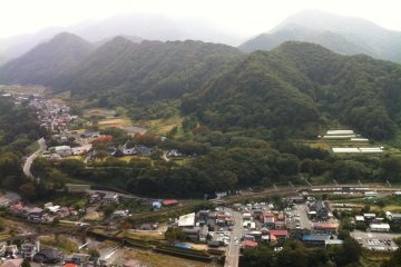 The view from Yamadera temple in autumn. You can enjoy this view after climbing up 1,000 stone steps