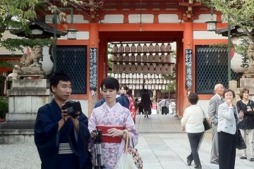 Yasaka Shrine at the end of Shijo Gion Kyoto is a photographers delight