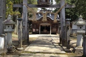 The shrine where Musashi is said to have created his two sword style