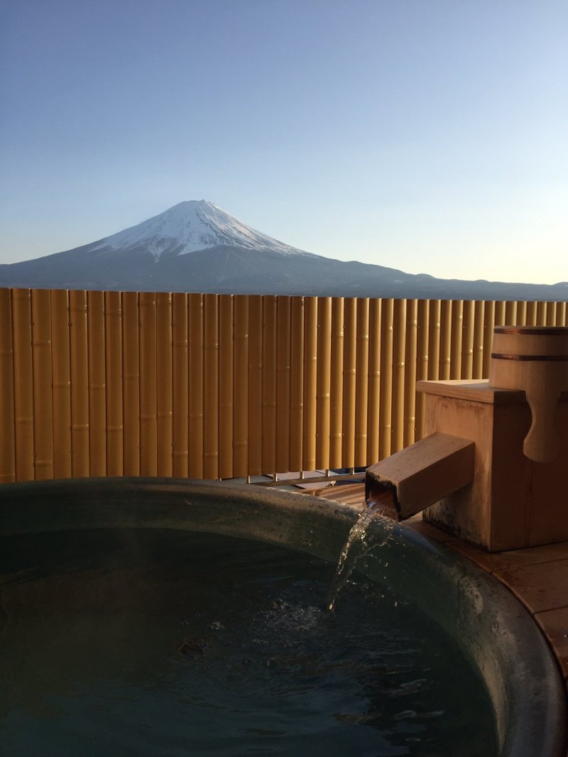 Views from our balcony onsen - picture perfect!