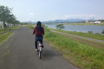 You can borrow a bike and go for a cycle alongside the nearby river.