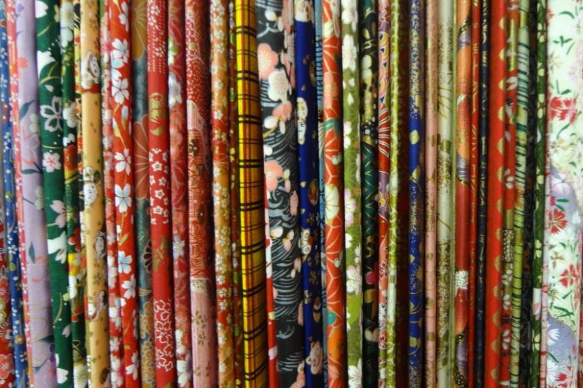 Yurindo has a beautiful collection of traditional washi paper on the 4F.