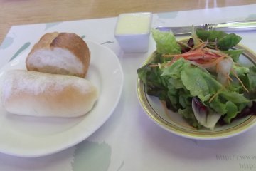 My bread and salad