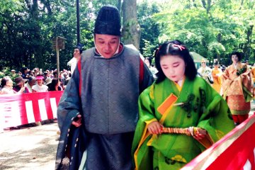 A wise instructor at the Aoi Matsuri, an annual celebration on May 15