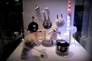 The Totoro exhibit also incorporates teddy bears