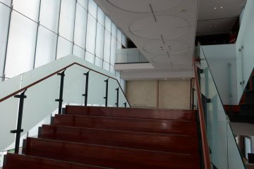 wood and glass staircases