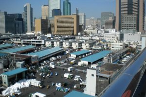 Tsukiji Market from the roof