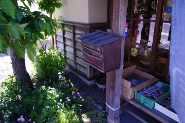 Old wooden Japan Postbox
