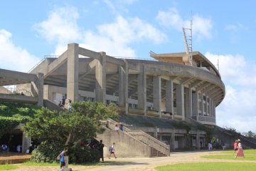 Okinawa's premier stadium beckons spectators to attend Japan Football League matches