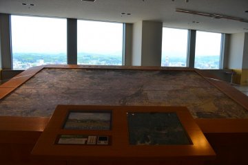 Area maps of Morioka City can be seen on the 20th floor.