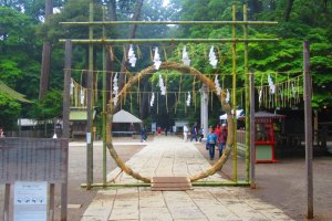 The straw purification ring set up during the mid-summer rites