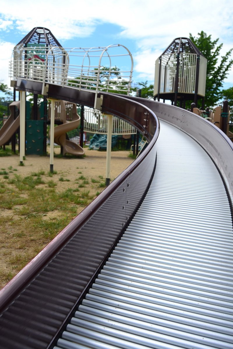 <p>Have fun on this fast and slippery slide!</p>