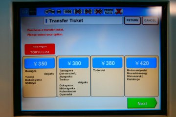 Some new machines show you the correct station names with the fares