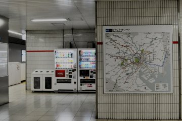 Subway map and vending machines