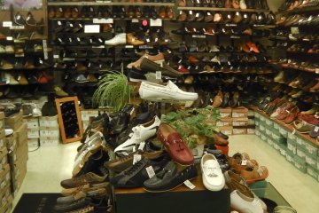 Fine footwear on display