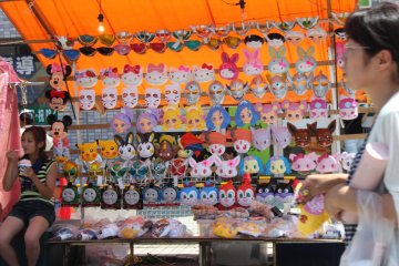 Most children like these masks, called "omen" in Japanese.