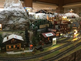 What Christmas display is complete without a moving Christmas village complete with train set and ski lift?