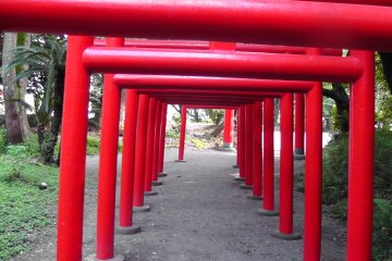 The multiple gateways of the Gosho Inari Shrine
