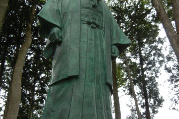 Statue of Ueshiba Morihei at Aiki Shrine