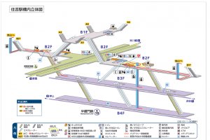 This 3D station diagram gives an overview of the layout.