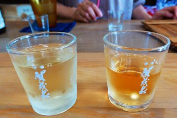 The color of the sake differs depending on how long it is fermented for