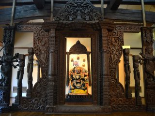 Wooden handmade Nepalese gate.