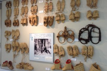 Shoes and even clothing made from straw occupy an entire wall of the museum.