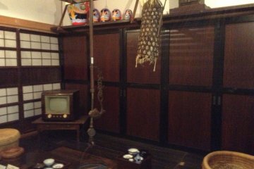 This entire room was set up as a post war replica Japanese living room. You could see western and eastern cultures clashing yet harmonizing.