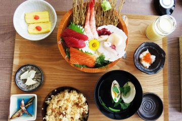 Sashimi breakfast set