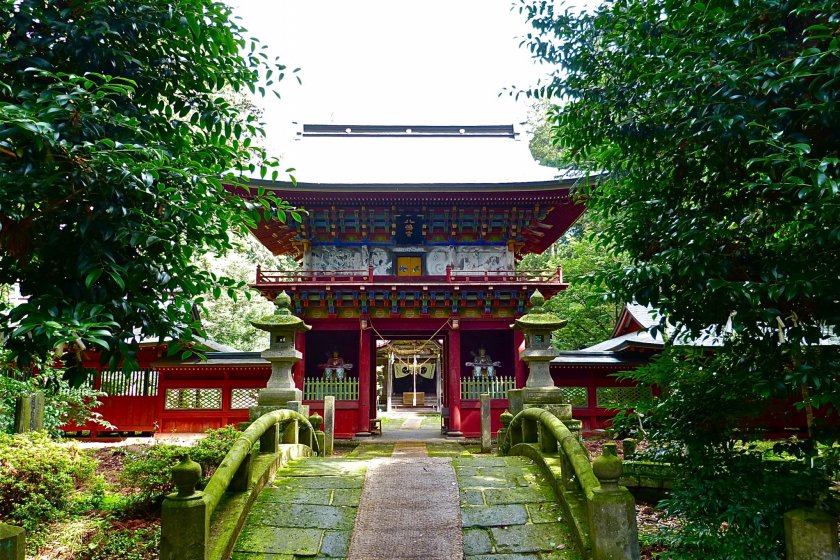 Beautiful Tower Gate of Nasu Jinja Shrine