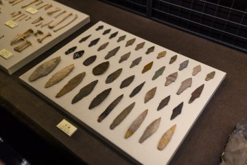Various arrowheads at the Hakodate Jomon Culture Center