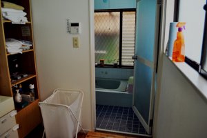 The shower, located on the first floor