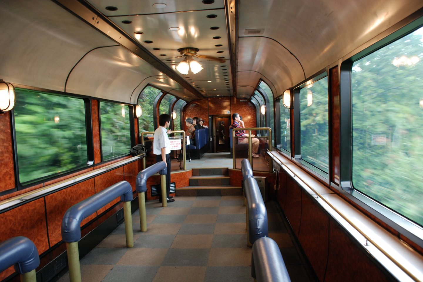 A panoramic view from the observation car