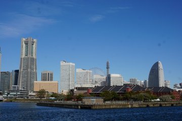 Yokohama iconic landscape as seen from the Osanbashi Terminal 