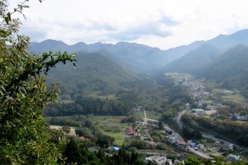 The view from the top of Yamadera, in Tohoku