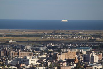 The view of the eastern part Sendai and the Ocean