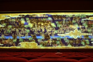 Four Seasons Kishoza - A Stage Curtain Spun from Time | teamLab, 2019, Digital Installation, Endless